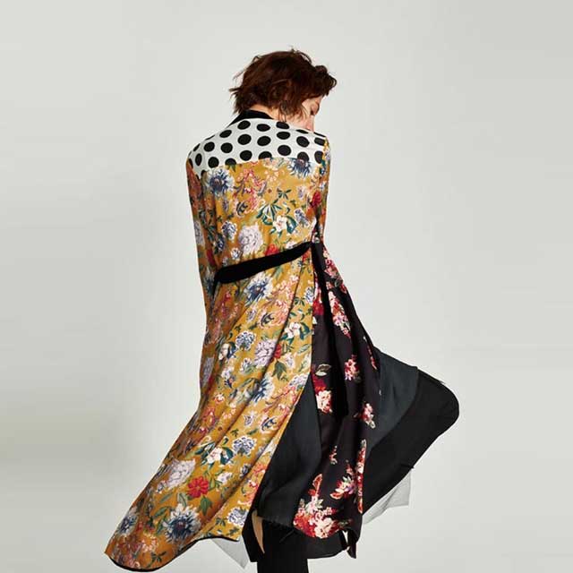 Long Floral Kimono Robe | Eiyo Kimono