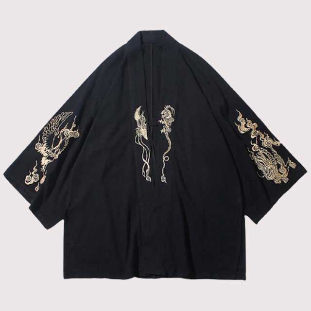 Men Embroidered Kimono Cardigan | Eiyo Kimono