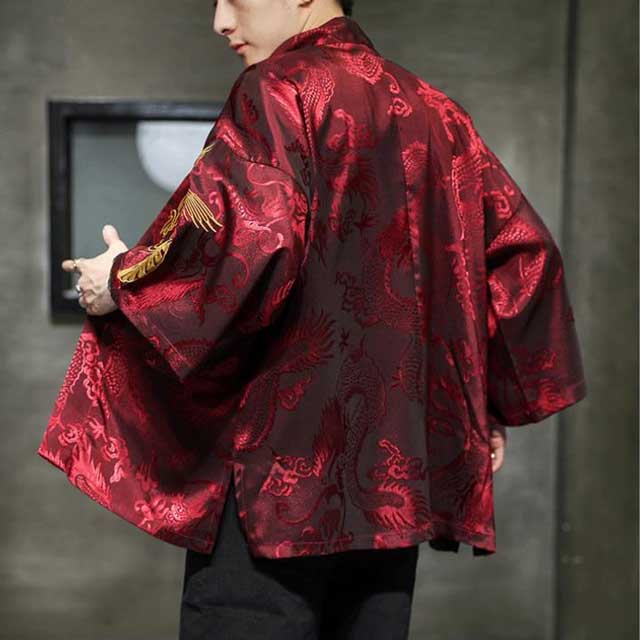 Men's Silk Kimono Cardigan Robe | Eiyo Kimono