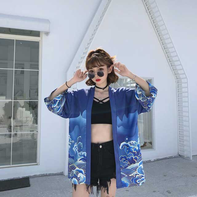 Ocean Waves Anime Haori | Eiyo Kimono