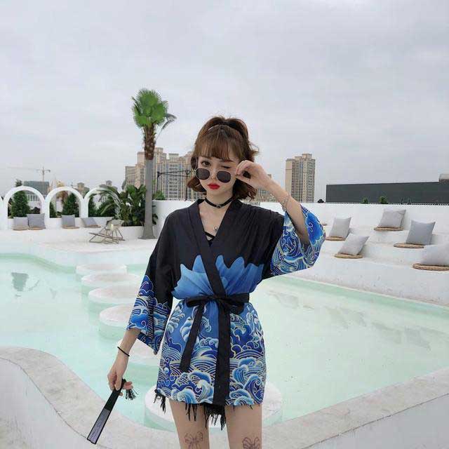 Ocean Waves Anime Haori | Eiyo Kimono