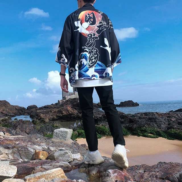 Ocean Waves Anime Jacket | Eiyo Kimono