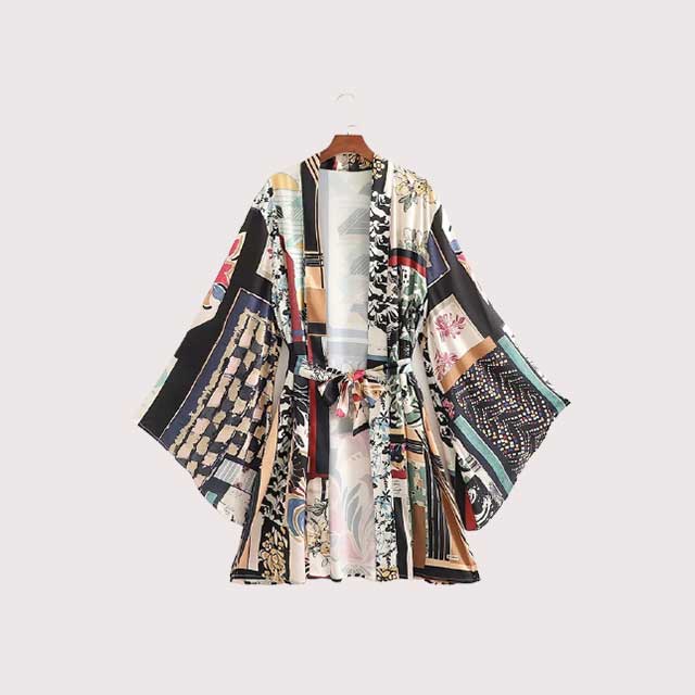 Two Piece Set Printed Kimono | Eiyo Kimono
