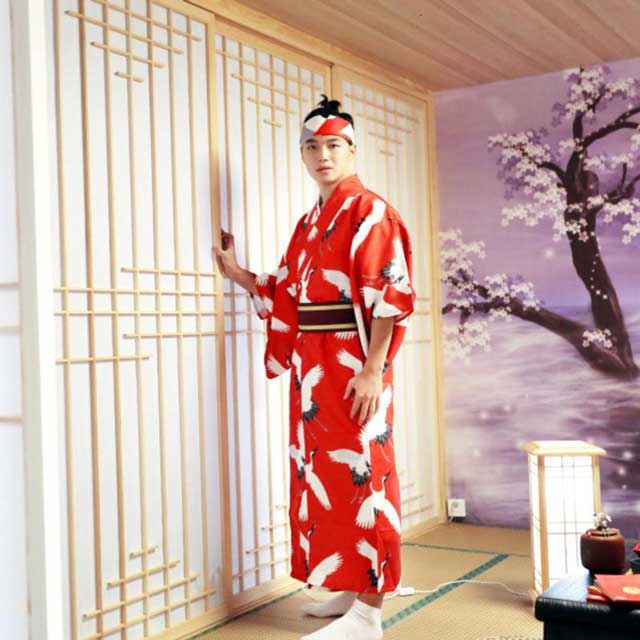 Red Kimono Robe | Eiyo Kimono