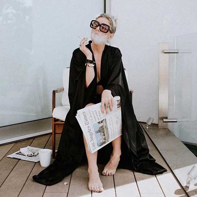 Long Satin Kimono Dressing Gown | Eiyo Kimono