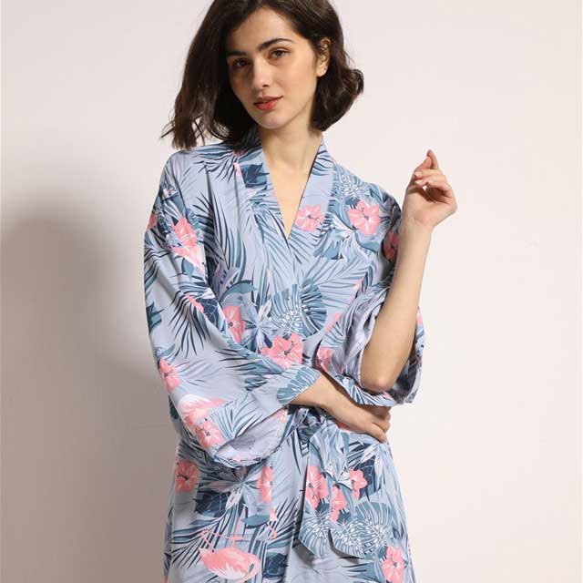 Satin Kimono Robe | Eiyo Kimono