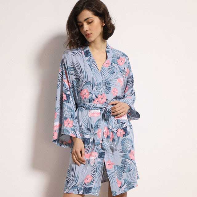 Satin Kimono Robe | Eiyo Kimono