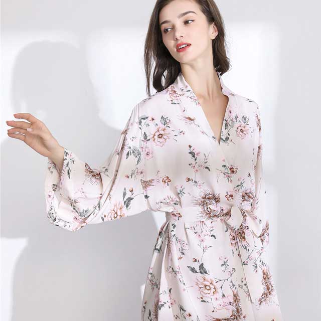 Silk Kimono Robe | Eiyo Kimono