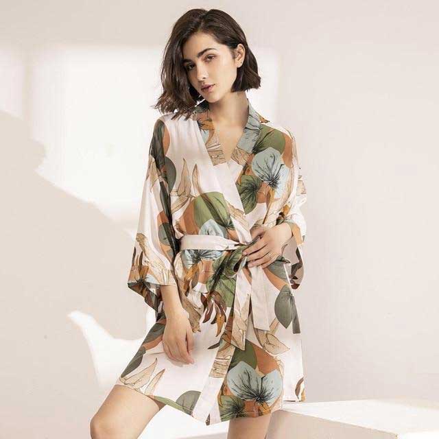 Women's Silk kimono robe | Eiyo Kimono