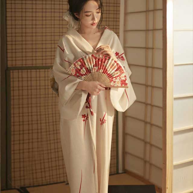 white kimono dress Japanese White Kimono