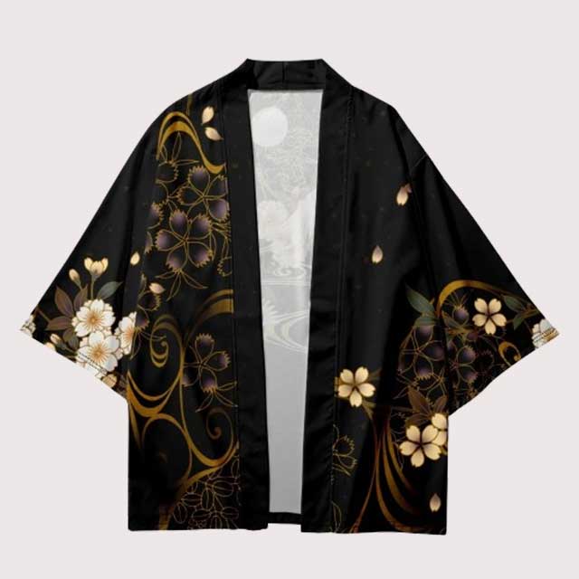 Black Floral Kimono Jacket Eiyo Kimono