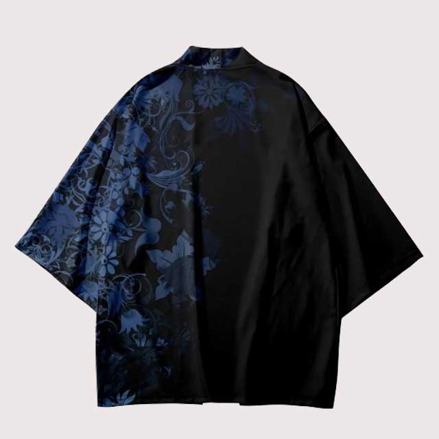 Blue Floral Haori | Eiyo Kimono