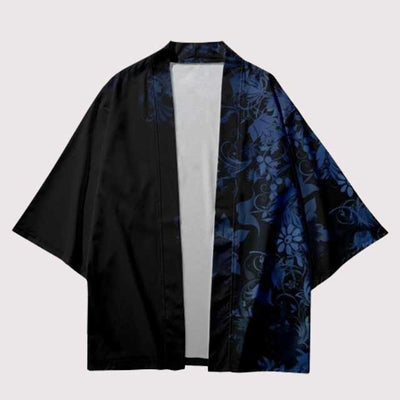 Blue Floral Haori | Eiyo Kimono