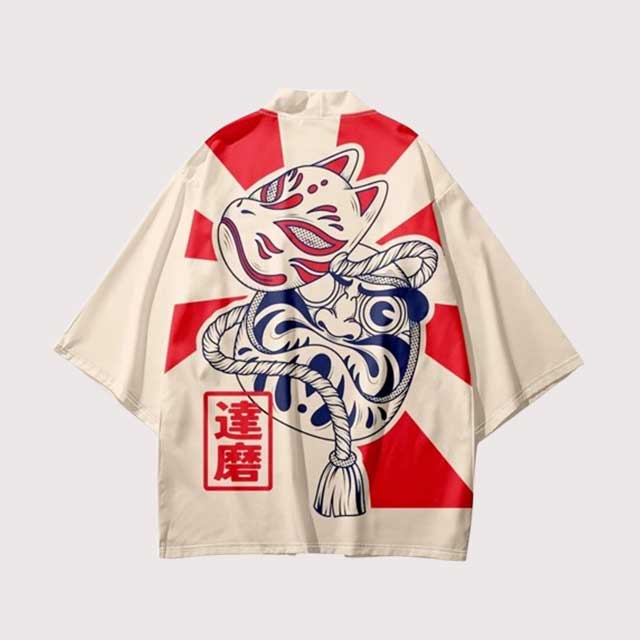 Daruma X Kitsune Haori | Eiyo Kimono