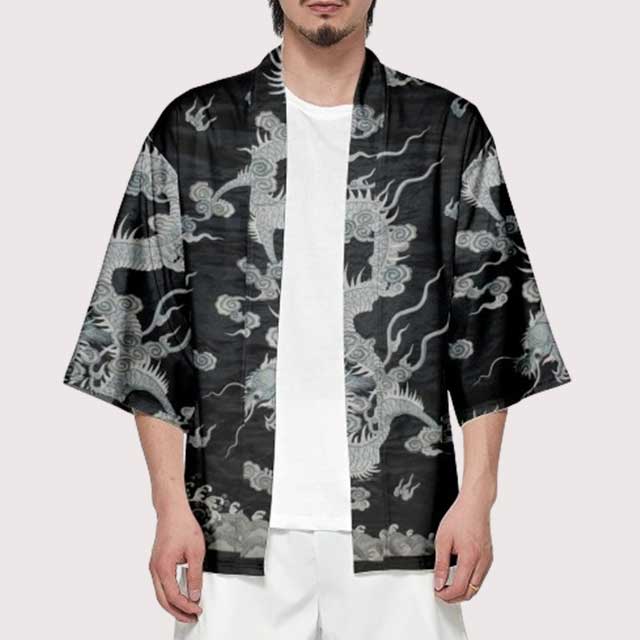 Grey Dragon Haori | Eiyo Kimono