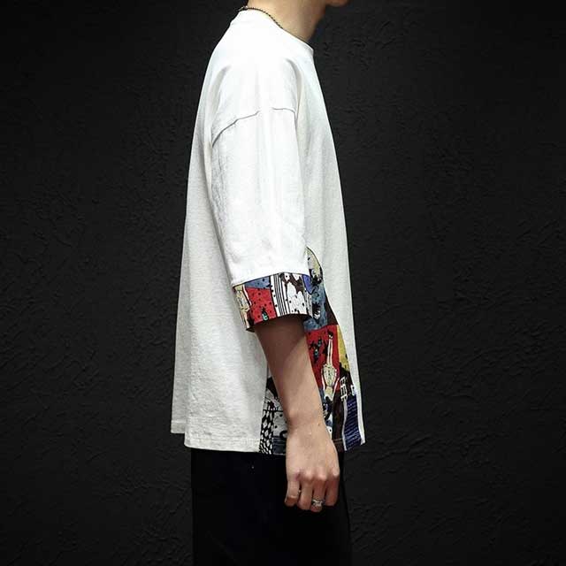 Harajuku Shirt Blue Shirt Flared Sleeve Shirt Floral Print Shirt Sun Protection Shirt