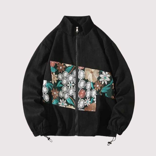 Embroidered silk bomber Jacket (ASIAN 5xl) fits like XL or deals XXL