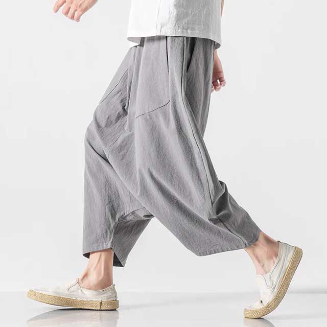 Buy COOFANDYMen's Cotton Linen Harem Pants Casual Loose Hippie Yoga Beach  Pants Online at desertcartINDIA
