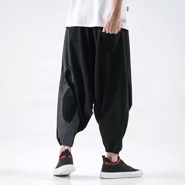 Privathinker Cotton Linen Casual Harem Pants Men Joggers Man Summer Trousers  Male Chinese Style Baggy Pants Harajuku Clothe Size: XXL, Color: Gray |  Uquid shopping cart: Online shopping with crypto currencies