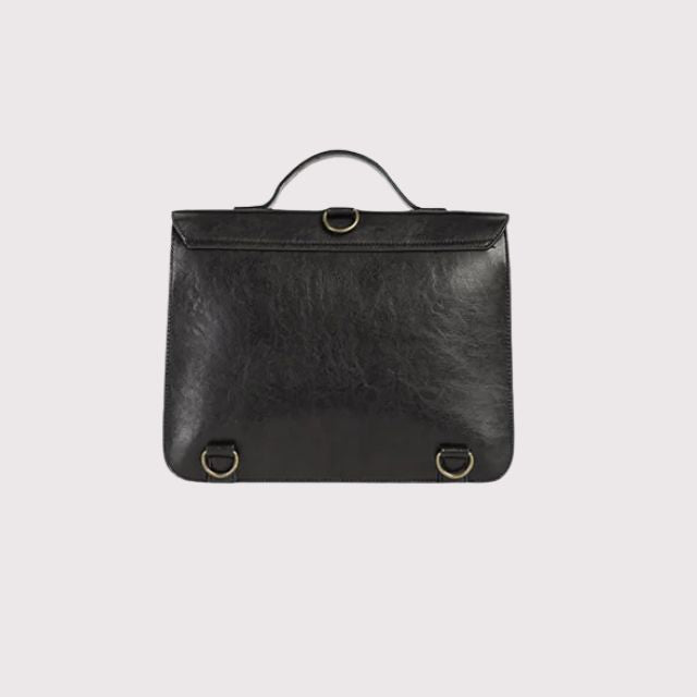 Japanese school bag with structured design and shoulder strap styled with Japanese school uniform - eiyo kimono