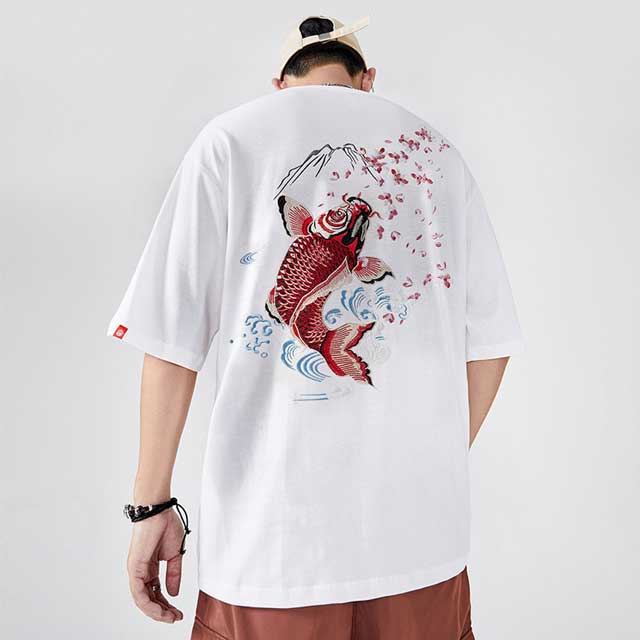 White T-Shirt XL – Khoi Fish
