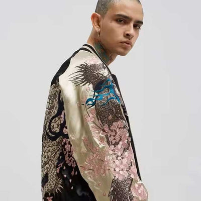 Japanese Floral Bomber Jacket | Eiyo Kimono