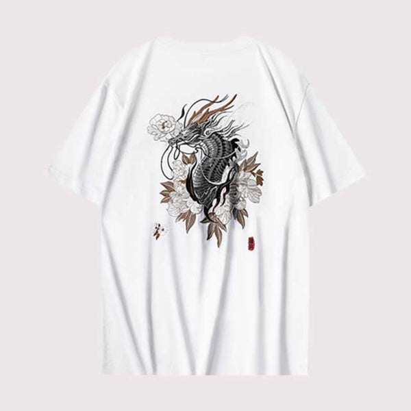 Embroidered Wind Graffiti Japanese T Shirt