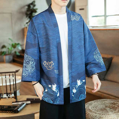 Navy Blue Haori | Eiyo Kimono