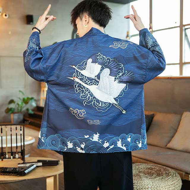 Navy Blue Haori | Eiyo Kimono