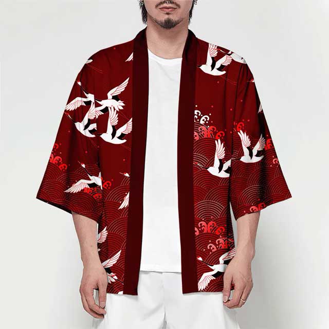 Red Haori Pattern Red Haori Set | Eiyo Kimono
