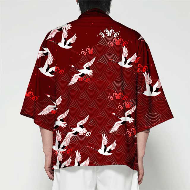 Red Haori Pattern Red Haori Set | Eiyo Kimono