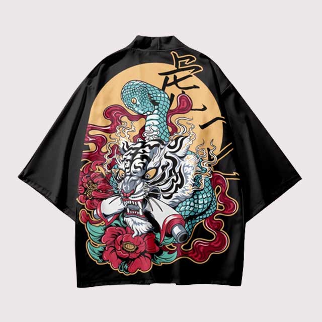 Cárdigan Kimono de moda japonesa para hombre, chaqueta Yukata informal de  talla grande, algodón y lino, siete mangas, ligero, negro, 2xl JAMW  Sencillez