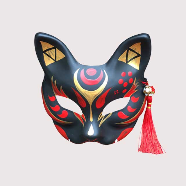 Blue Curse Kitsune Mask - Foxtume None / None