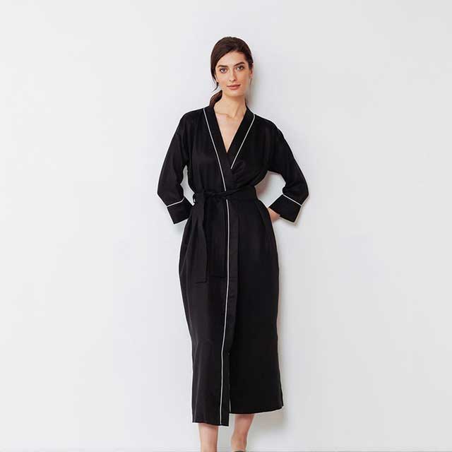 Black and White Kimono Robe | Eiyo Kimono
