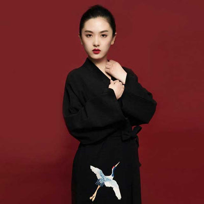 Black Japanese Kimono | Eiyo Kimono