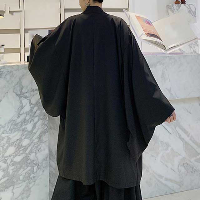 Long Black Kimono Cardigan