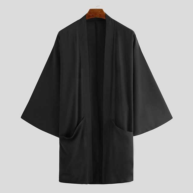 Long Black Kimono Cardigan