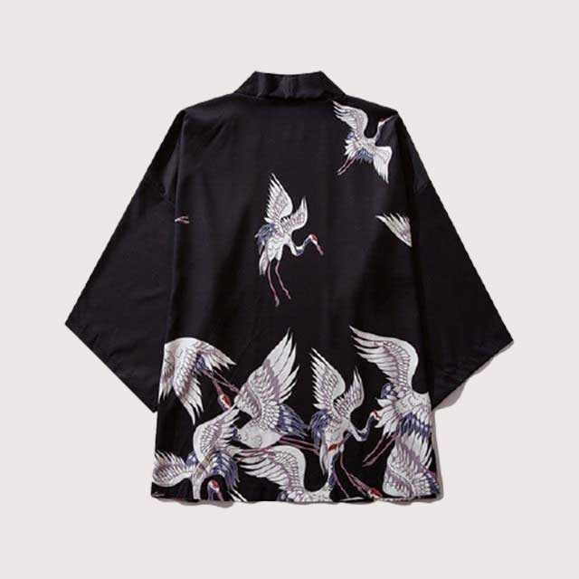 Men's Black Kimono Cardigan | Eiyo Kimono