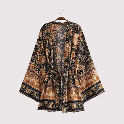 Black Kimono Robe | Eiyo Kimono