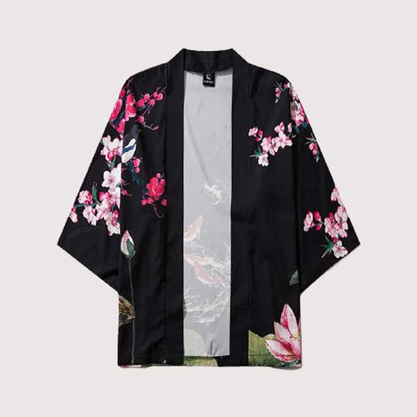  AGYE Men Japanese Kimono Casual Kimono Cardigan