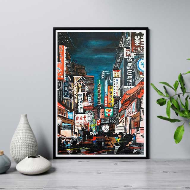 City Landscape Wall Art | Eiyo Kimono