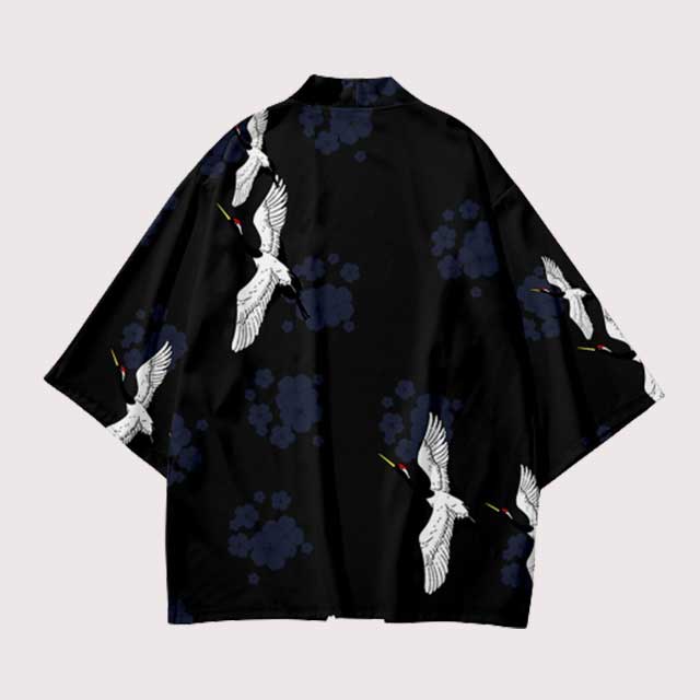 Men Thin Japanese Kimono Coat Loose Yukata Outwear Long Bathrobe