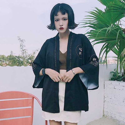Black Short Kimono | Eiyo Kimono
