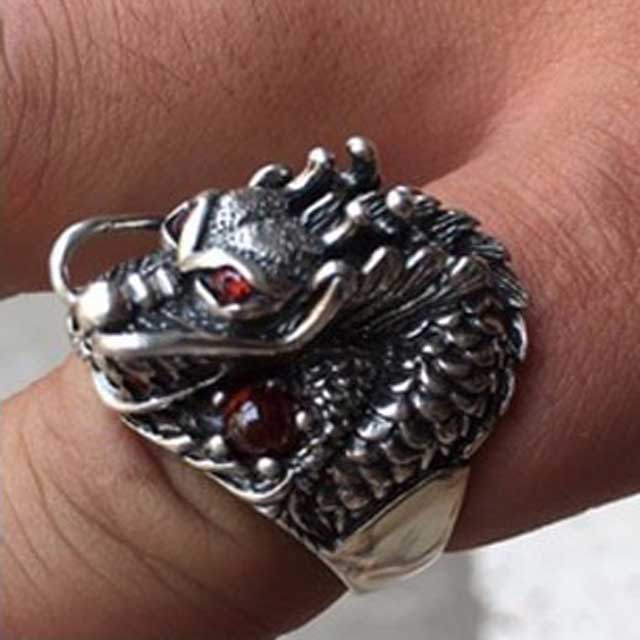 Stainless Steel Dragon Head Ring (Size 12) - HMY Jewelry - Touch of Modern