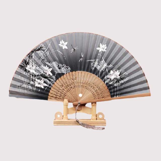 Folding Handheld Bamboo Silk Hand Fan | Eiyo Kimono