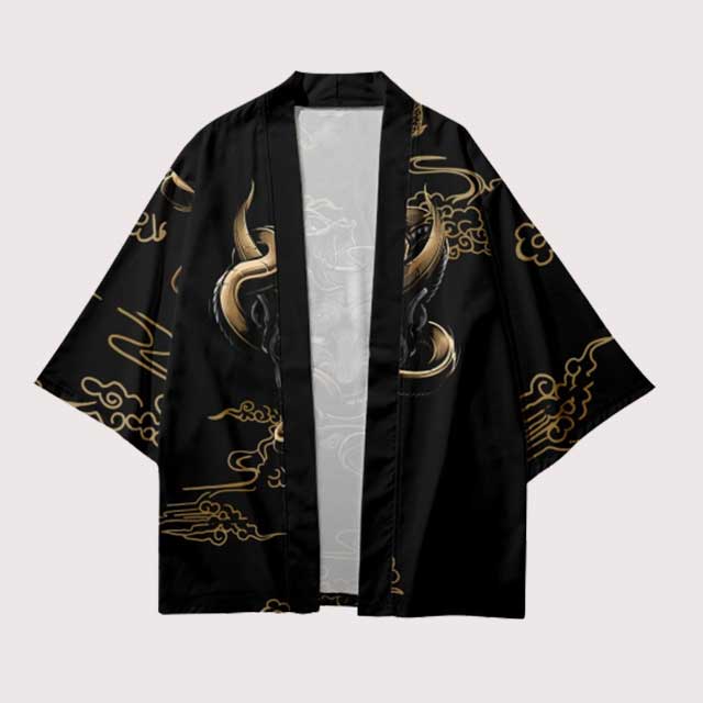 Black & Gold Haori | Eiyo Kimono