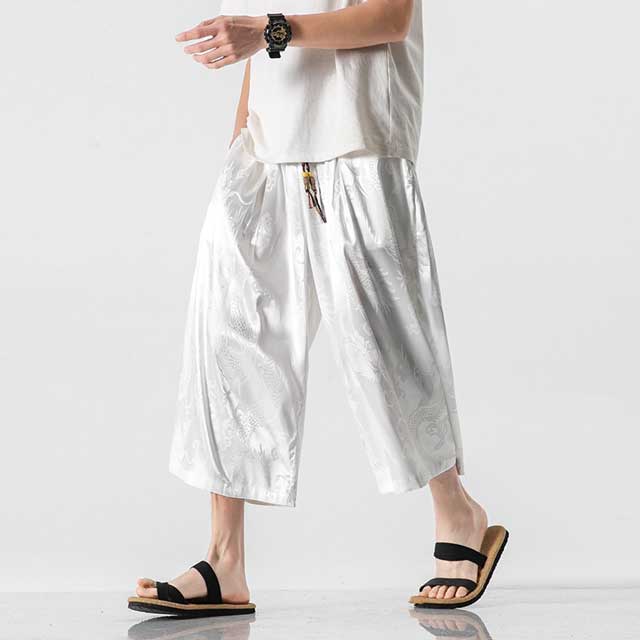 KYOETSU Men's Japanese Hakama Pants Type (X-Small, Grey) : Buy