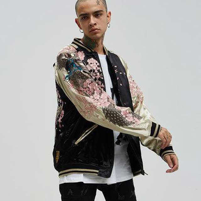 Japanese Floral Bomber Jacket | Eiyo Kimono