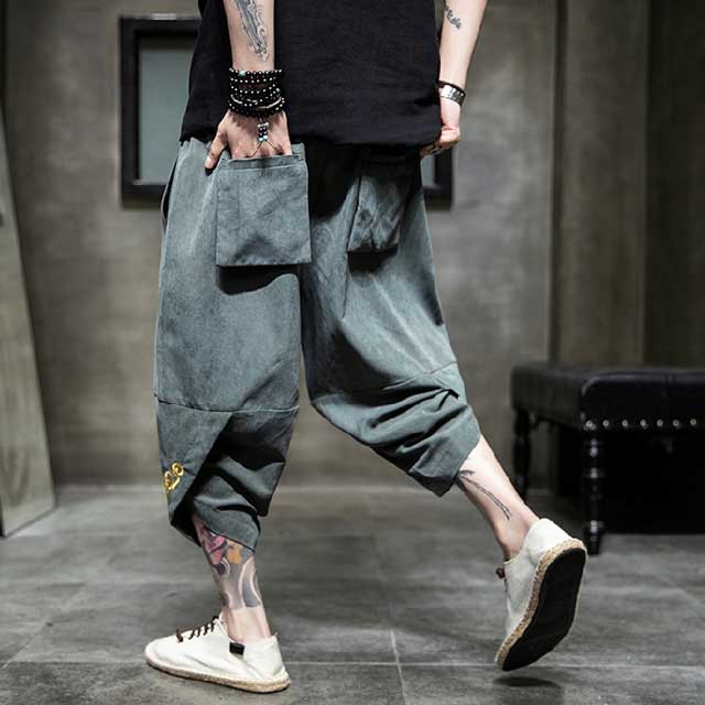 Life Palette Japanese Style Samurai Hakama Harem Pants Men Women Yoga Ninja  Pants Black…, Black, Medium-Large : : Clothing, Shoes & Accessories