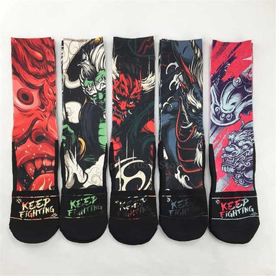 Oni Face Japanese Socks | Eiyo Kimono